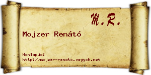 Mojzer Renátó névjegykártya
