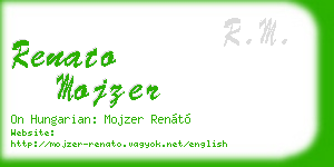 renato mojzer business card