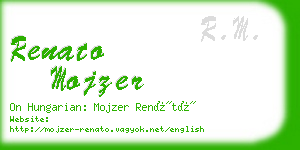 renato mojzer business card